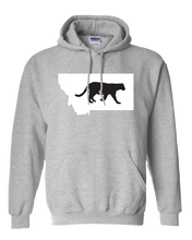 Load image into Gallery viewer, Pullover Hooded Sweatshirt Montana Athletic Heather Mountain Lion Vibrant Design High Quality Tight Knit Ring Spun Low Maintenance Cotton Printed With The Newest Available Color Transfer Technology