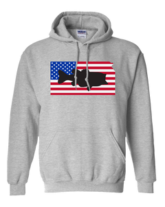Pullover Hooded Sweatshirt Kansas Athletic Heather Large Mouth Bass Vibrant Design High Quality Tight Knit Ring Spun Low Maintenance Cotton Printed With The Newest Available Color Transfer Technology