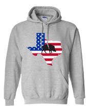 Load image into Gallery viewer, Pullover Hooded Sweatshirt Texas Athletic Heather Wild Hog Vibrant Design High Quality Tight Knit Ring Spun Low Maintenance Cotton Printed With The Newest Available Color Transfer Technology