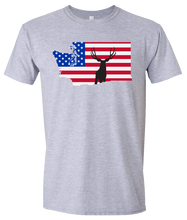Load image into Gallery viewer, Short Sleeve T-Shirt Washington Athletic Heather Mule Deer Vibrant Design High Quality Tight Knit Ring Spun Low Maintenance Cotton Printed With The Newest Available Color Transfer Technology