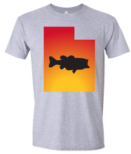 Load image into Gallery viewer, Short Sleeve T-Shirt Utah Athletic Heather Large Mouth Bass Vibrant Design High Quality Tight Knit Ring Spun Low Maintenance Cotton Printed With The Newest Available Color Transfer Technology