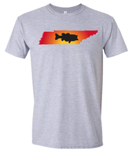 Load image into Gallery viewer, Short Sleeve T-Shirt Tennessee Athletic Heather Large Mouth Bass Vibrant Design High Quality Tight Knit Ring Spun Low Maintenance Cotton Printed With The Newest Available Color Transfer Technology
