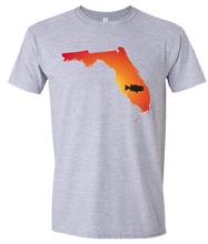 Load image into Gallery viewer, Short Sleeve T-Shirt Florida Athletic Heather Large Mouth Bass Vibrant Design High Quality Tight Knit Ring Spun Low Maintenance Cotton Printed With The Newest Available Color Transfer Technology