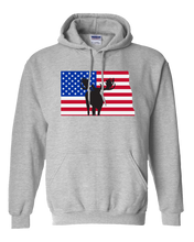 Load image into Gallery viewer, Pullover Hooded Sweatshirt North Dakota Athletic Heather Moose Vibrant Design High Quality Tight Knit Ring Spun Low Maintenance Cotton Printed With The Newest Available Color Transfer Technology
