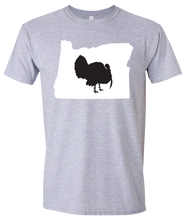 Load image into Gallery viewer, Short Sleeve T-Shirt Oregon Athletic Heather Turkey Vibrant Design High Quality Tight Knit Ring Spun Low Maintenance Cotton Printed With The Newest Available Color Transfer Technology