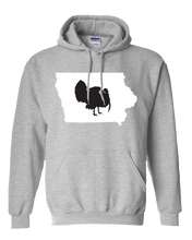 Load image into Gallery viewer, Pullover Hooded Sweatshirt Iowa Athletic Heather Turkey Vibrant Design High Quality Tight Knit Ring Spun Low Maintenance Cotton Printed With The Newest Available Color Transfer Technology