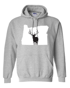 Pullover Hooded Sweatshirt Oregon Athletic Heather Elk Vibrant Design High Quality Tight Knit Ring Spun Low Maintenance Cotton Printed With The Newest Available Color Transfer Technology