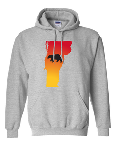 Pullover Hooded Sweatshirt Vermont Athletic Heather Black Bear Vibrant Design High Quality Tight Knit Ring Spun Low Maintenance Cotton Printed With The Newest Available Color Transfer Technology