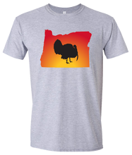 Load image into Gallery viewer, Short Sleeve T-Shirt Oregon Athletic Heather Turkey Vibrant Design High Quality Tight Knit Ring Spun Low Maintenance Cotton Printed With The Newest Available Color Transfer Technology