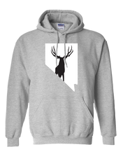 Load image into Gallery viewer, Pullover Hooded Sweatshirt Nevada Athletic Heather Mule Deer Vibrant Design High Quality Tight Knit Ring Spun Low Maintenance Cotton Printed With The Newest Available Color Transfer Technology