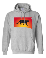 Load image into Gallery viewer, Pullover Hooded Sweatshirt South Dakota Athletic Heather Mountain Lion Vibrant Design High Quality Tight Knit Ring Spun Low Maintenance Cotton Printed With The Newest Available Color Transfer Technology