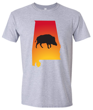 Load image into Gallery viewer, Short Sleeve T-Shirt Alabama Athletic Heather Wild Hog Vibrant Design High Quality Tight Knit Ring Spun Low Maintenance Cotton Printed With The Newest Available Color Transfer Technology