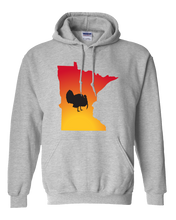 Load image into Gallery viewer, Pullover Hooded Sweatshirt Minnesota Athletic Heather Turkey Vibrant Design High Quality Tight Knit Ring Spun Low Maintenance Cotton Printed With The Newest Available Color Transfer Technology