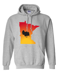 Pullover Hooded Sweatshirt Minnesota Athletic Heather Turkey Vibrant Design High Quality Tight Knit Ring Spun Low Maintenance Cotton Printed With The Newest Available Color Transfer Technology