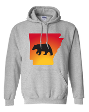 Load image into Gallery viewer, Pullover Hooded Sweatshirt Arkansas Athletic Heather Black Bear Vibrant Design High Quality Tight Knit Ring Spun Low Maintenance Cotton Printed With The Newest Available Color Transfer Technology