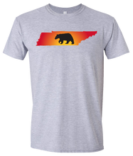 Load image into Gallery viewer, Short Sleeve T-Shirt Tennessee Athletic Heather Black Bear Vibrant Design High Quality Tight Knit Ring Spun Low Maintenance Cotton Printed With The Newest Available Color Transfer Technology