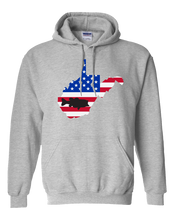 Load image into Gallery viewer, Pullover Hooded Sweatshirt West Virginia Athletic Heather Large Mouth Bass Vibrant Design High Quality Tight Knit Ring Spun Low Maintenance Cotton Printed With The Newest Available Color Transfer Technology