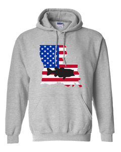 Pullover Hooded Sweatshirt Louisiana Athletic Heather Large Mouth Bass Vibrant Design High Quality Tight Knit Ring Spun Low Maintenance Cotton Printed With The Newest Available Color Transfer Technology