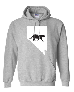 Pullover Hooded Sweatshirt Nevada Athletic Heather Mountain Lion Vibrant Design High Quality Tight Knit Ring Spun Low Maintenance Cotton Printed With The Newest Available Color Transfer Technology