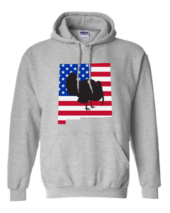 Pullover Hooded Sweatshirt New Mexico Athletic Heather Turkey Vibrant Design High Quality Tight Knit Ring Spun Low Maintenance Cotton Printed With The Newest Available Color Transfer Technology