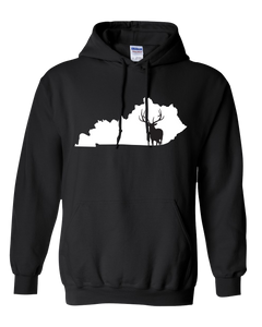 Pullover Hooded Sweatshirt Kentucky Black Elk Vibrant Design High Quality Tight Knit Ring Spun Low Maintenance Cotton Printed With The Newest Available Color Transfer Technology