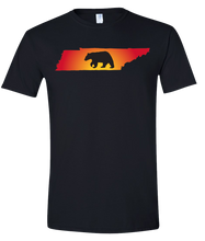 Load image into Gallery viewer, Short Sleeve T-Shirt Tennessee Black Black Bear Vibrant Design High Quality Tight Knit Ring Spun Low Maintenance Cotton Printed With The Newest Available Color Transfer Technology