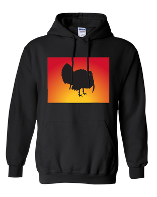 Pullover Hooded Sweatshirt Colorado Black Turkey Vibrant Design High Quality Tight Knit Ring Spun Low Maintenance Cotton Printed With The Newest Available Color Transfer Technology