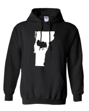 Load image into Gallery viewer, Pullover Hooded Sweatshirt Vermont Black Turkey Vibrant Design High Quality Tight Knit Ring Spun Low Maintenance Cotton Printed With The Newest Available Color Transfer Technology