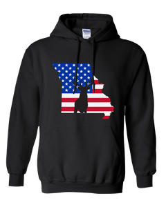 Pullover Hooded Sweatshirt Missouri Black Whitetail Deer Vibrant Design High Quality Tight Knit Ring Spun Low Maintenance Cotton Printed With The Newest Available Color Transfer Technology