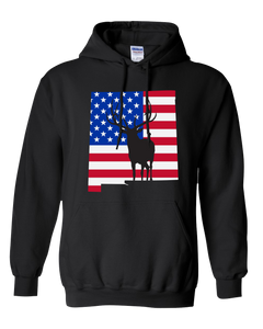 Pullover Hooded Sweatshirt New Mexico Black Elk Vibrant Design High Quality Tight Knit Ring Spun Low Maintenance Cotton Printed With The Newest Available Color Transfer Technology
