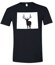 Load image into Gallery viewer, Short Sleeve T-Shirt Wyoming Black Elk Vibrant Design High Quality Tight Knit Ring Spun Low Maintenance Cotton Printed With The Newest Available Color Transfer Technology