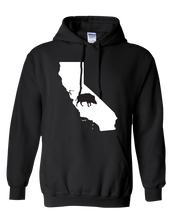 Load image into Gallery viewer, Pullover Hooded Sweatshirt California Black Wild Hog Vibrant Design High Quality Tight Knit Ring Spun Low Maintenance Cotton Printed With The Newest Available Color Transfer Technology