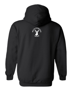 Pullover Hooded Sweatshirt Oklahoma Black Mule Deer Vibrant Design High Quality Tight Knit Ring Spun Low Maintenance Cotton Printed With The Newest Available Color Transfer Technology