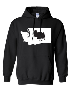 Pullover Hooded Sweatshirt Washington Black Turkey Vibrant Design High Quality Tight Knit Ring Spun Low Maintenance Cotton Printed With The Newest Available Color Transfer Technology