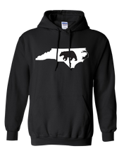 Load image into Gallery viewer, Pullover Hooded Sweatshirt North Carolina Black Black Bear Vibrant Design High Quality Tight Knit Ring Spun Low Maintenance Cotton Printed With The Newest Available Color Transfer Technology