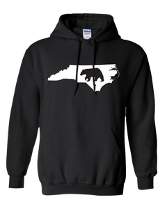 Pullover Hooded Sweatshirt North Carolina Black Black Bear Vibrant Design High Quality Tight Knit Ring Spun Low Maintenance Cotton Printed With The Newest Available Color Transfer Technology