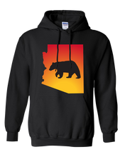 Load image into Gallery viewer, Pullover Hooded Sweatshirt Arizona Black Black Bear Vibrant Design High Quality Tight Knit Ring Spun Low Maintenance Cotton Printed With The Newest Available Color Transfer Technology