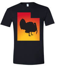 Load image into Gallery viewer, Short Sleeve T-Shirt Utah Black Turkey Vibrant Design High Quality Tight Knit Ring Spun Low Maintenance Cotton Printed With The Newest Available Color Transfer Technology