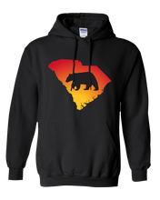 Load image into Gallery viewer, Pullover Hooded Sweatshirt South Carolina Black Black Bear Vibrant Design High Quality Tight Knit Ring Spun Low Maintenance Cotton Printed With The Newest Available Color Transfer Technology