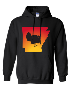 Pullover Hooded Sweatshirt Arkansas Black Turkey Vibrant Design High Quality Tight Knit Ring Spun Low Maintenance Cotton Printed With The Newest Available Color Transfer Technology
