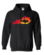 Load image into Gallery viewer, Pullover Hooded Sweatshirt Kentucky Black Large Mouth Bass Vibrant Design High Quality Tight Knit Ring Spun Low Maintenance Cotton Printed With The Newest Available Color Transfer Technology