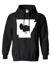 Load image into Gallery viewer, Pullover Hooded Sweatshirt Arkansas Black Turkey Vibrant Design High Quality Tight Knit Ring Spun Low Maintenance Cotton Printed With The Newest Available Color Transfer Technology