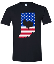 Load image into Gallery viewer, Short Sleeve T-Shirt Indiana Black Turkey Vibrant Design High Quality Tight Knit Ring Spun Low Maintenance Cotton Printed With The Newest Available Color Transfer Technology