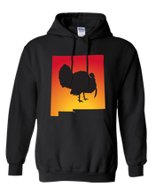 Load image into Gallery viewer, Pullover Hooded Sweatshirt New Mexico Black Turkey Vibrant Design High Quality Tight Knit Ring Spun Low Maintenance Cotton Printed With The Newest Available Color Transfer Technology