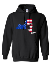 Load image into Gallery viewer, Pullover Hooded Sweatshirt New York Black Moose Vibrant Design High Quality Tight Knit Ring Spun Low Maintenance Cotton Printed With The Newest Available Color Transfer Technology