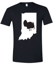 Load image into Gallery viewer, Short Sleeve T-Shirt Indiana Black Turkey Vibrant Design High Quality Tight Knit Ring Spun Low Maintenance Cotton Printed With The Newest Available Color Transfer Technology