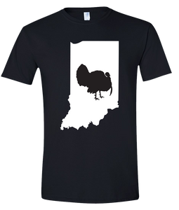 Short Sleeve T-Shirt Indiana Black Turkey Vibrant Design High Quality Tight Knit Ring Spun Low Maintenance Cotton Printed With The Newest Available Color Transfer Technology