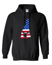 Load image into Gallery viewer, Pullover Hooded Sweatshirt New Hampshire Black Moose Vibrant Design High Quality Tight Knit Ring Spun Low Maintenance Cotton Printed With The Newest Available Color Transfer Technology