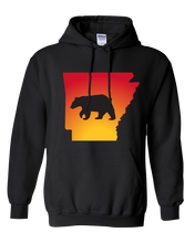 Load image into Gallery viewer, Pullover Hooded Sweatshirt Arkansas Black Black Bear Vibrant Design High Quality Tight Knit Ring Spun Low Maintenance Cotton Printed With The Newest Available Color Transfer Technology