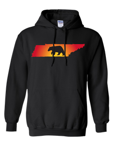 Pullover Hooded Sweatshirt Tennessee Black Black Bear Vibrant Design High Quality Tight Knit Ring Spun Low Maintenance Cotton Printed With The Newest Available Color Transfer Technology
